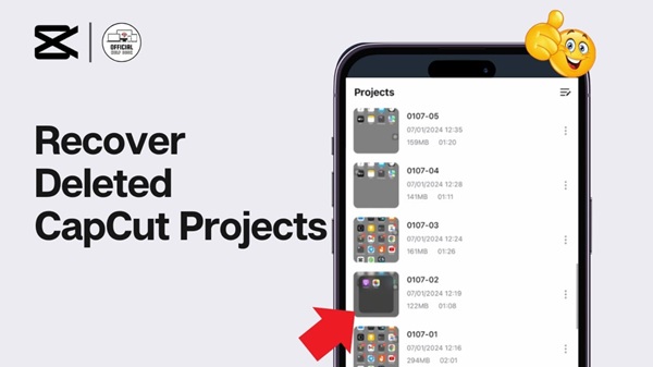 how to recover deleted projects capcut mobile